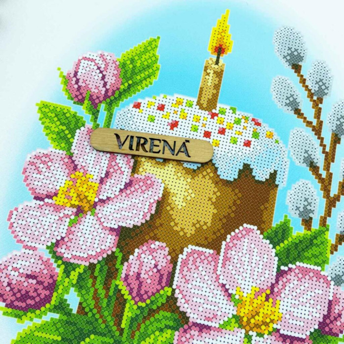 ТБ РКВ_095 Virena Набір для вишивки бісером - Великодній рушник на кошик 33x51 см (габардин)