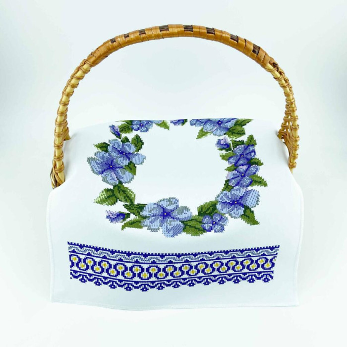 ТБ РКВ_098 Virena Набір для вишивки бісером - Великодній рушник на кошик 22x30 см (габардин)