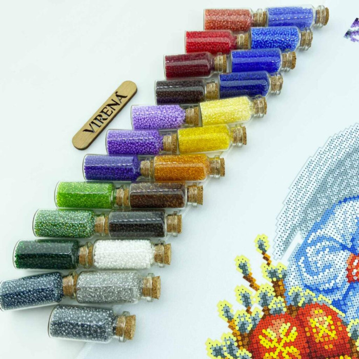 РКВ_099 Virena Заготовка для вишивки бісером - Великодній рушник на кошик 33x51 см (габардин)