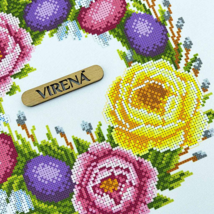 РКВ_100 Virena Заготовка для вишивки бісером - Великодній рушник на кошик 33x51 см (габардин)