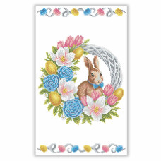 ТБ РКВ_101 Virena Набір для вишивки бісером - Великодній рушник на кошик 22x30 см (габардин)
