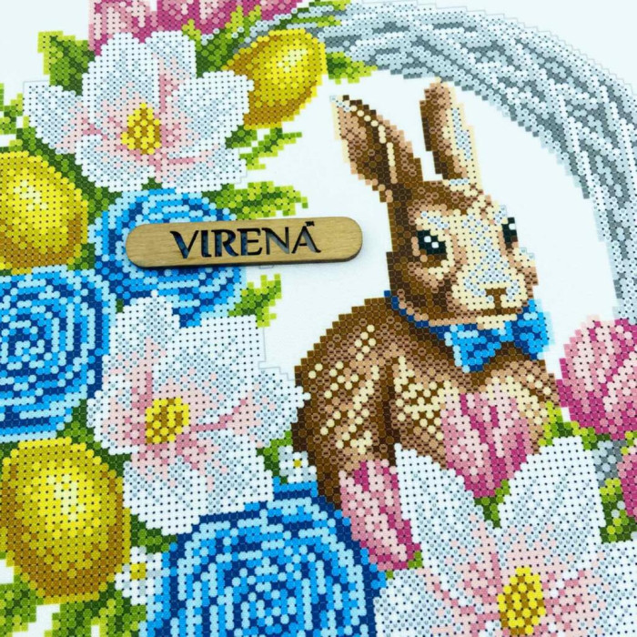 ТБ РКВ_101 Virena Набір для вишивки бісером - Великодній рушник на кошик 22x30 см (габардин)