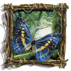 РТ150234 Метелик (блакитна). Папертоль. Набір картини з паперу