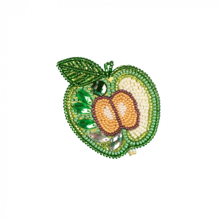РВ2043 Підвіска Зелене яблуко. Nova stitch. Набір для вишивки бісером(Знятий з виробництва)