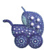 РВ2133 Підвіска Синя колясочка. Nova stitch. Набір для вишивки бісером(Знятий з виробництва)