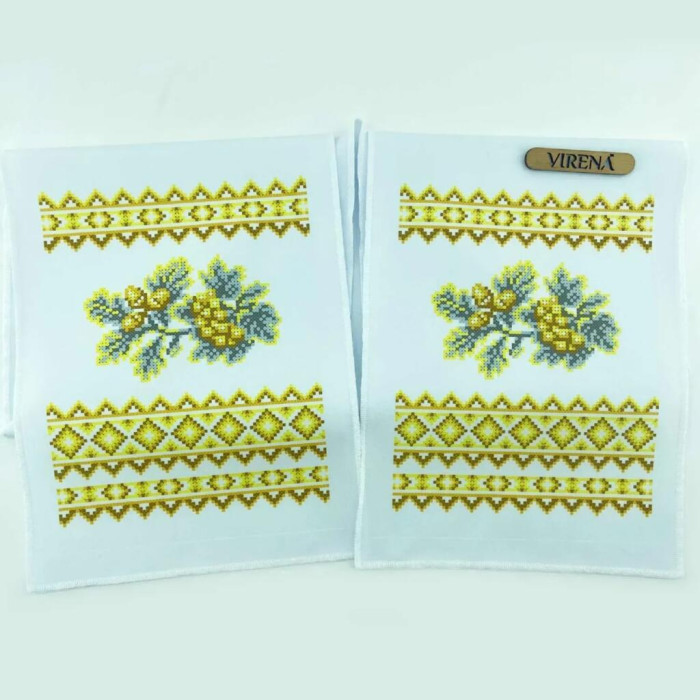 РВМ_053 Virena Заготовка для вишивки бісером - Весільний рушник малий 20x140 см (габардин)