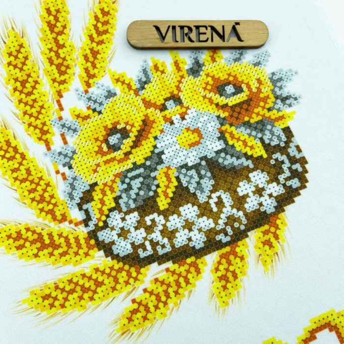 РВМ_055 Virena Заготовка для вишивки бісером - Весільний рушник малий, 20x140 см (габардин)