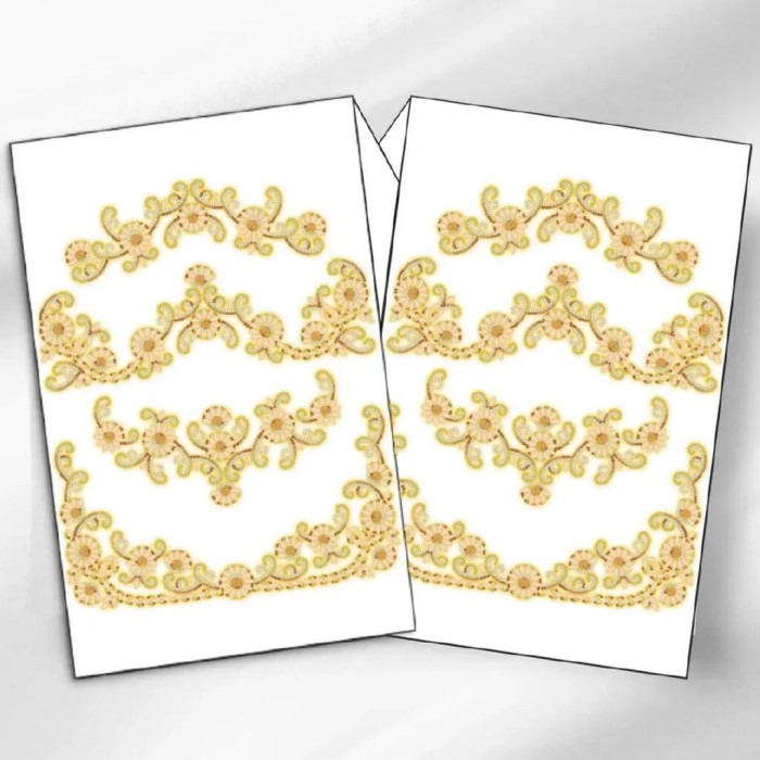 РВВ_068 Virena Заготовка для вишивки бісером та бусинами - Рушник весільний великий в золоті 35x190 см (схема на габардині) РВВ_068 Virena Заготовка для вишивки бісером та бусинами - Рушник весільний великий в золоті 35x190 см (схема на габардині)