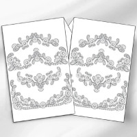 РВВ_069 Virena Заготовка для вишивки бісером та бусинами - Рушник весільний великий в сріблі 35x190 см (схема на габардині)