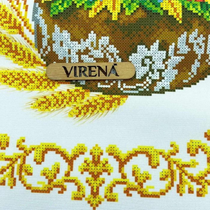 РВВ_073 Virena Заготовка для вишивки бісером - Весільний рушник великий, 35x190 см (габардин)