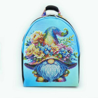 ТБ_Рюкзак_803 Virena Набір для вишивки бісером - Рюкзак Гном з квітами, 24x30x8 см