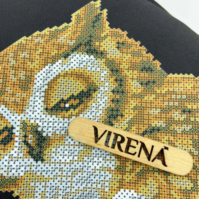 Рюкзак_806 Virena Заготовка для вишивки бісером - Рюкзак Сова з чашкою кави, 24x30x8 см