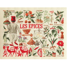 SA01-C Lucas Creations Схема для вишивки рахунковим хрестиком - Спеції Les epices 32x24 см, папір