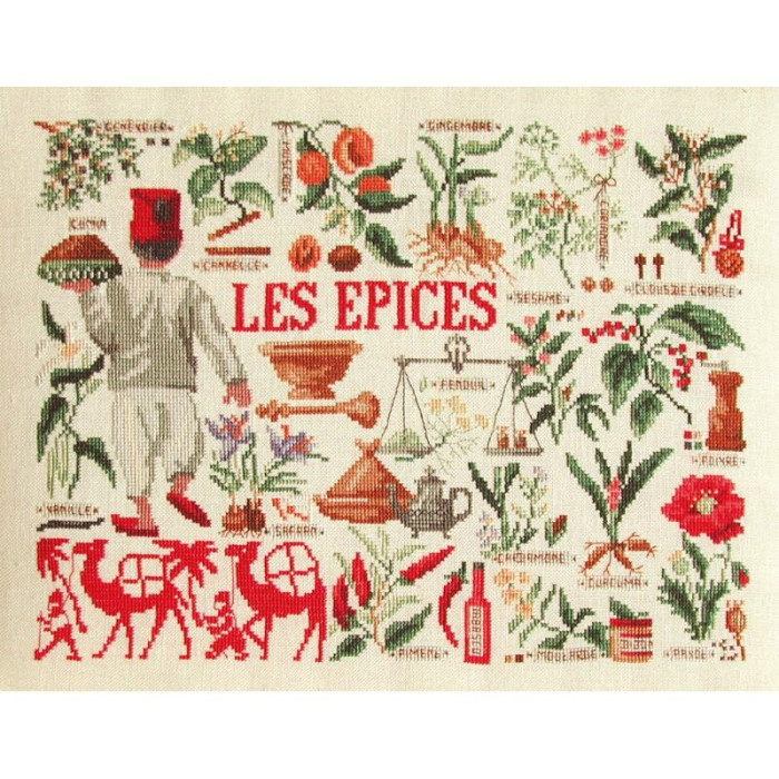 SA01-C Lucas Creations Схема для вишивки рахунковим хрестиком - Спеції Les epices 32x24 см, папір