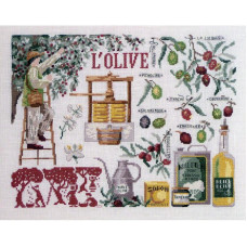 SA03-C Lucas Creations Схема для вишивки рахунковим хрестиком - Оливкова олія L'olive 32x24 см, папір