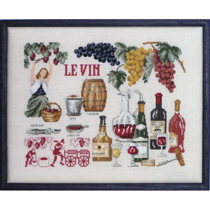 SA05-С Lucas Creations Схема для вишивки рахунковим хрестиком - Вино Le vin 32x24 см, папір