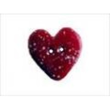 SB001RDS Stoney Creek Ґудзик Button -  Heart, Speckled, Red, Small