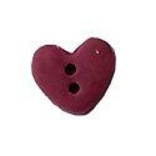 SB005DRDS Button (ґудзик) - Dark Red Heart, Small Stoney Creek