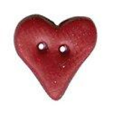 SB006DRDS Button (ґудзик) - Dark Red Folk Heart, Small Stoney Creek