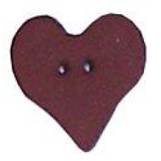 SB006DRL Button (ґудзик) - Dark Red Folk Heart, Large Stoney Creek