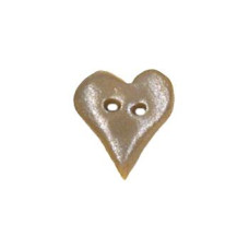 SB006MSS Button (ґудзик) - Metallic Silver Folk Heart, Small Stoney Creek