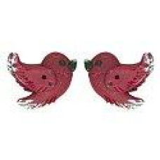 SB008 Stoney Creek - Ґудзик Button - Dark Red Birds (pair-S), 2 шт
