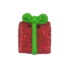 SB010 Button (ґудзик) - Red Glitter Gift - Stoney Creek