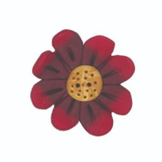 SB014L Button (ґудзик) - Red Flower, Large - Stoney Creek