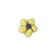 SB016 Button (ґудзик) - Gold Flowerhead w/ Purple Center Stoney Creek