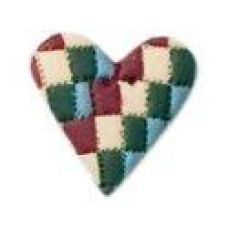SB018M Button (ґудзик) - Heart Patchwork Stoney Creek