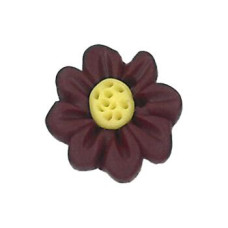 SB020BD Button (ґудзик) - Bordeaux Flower - Stoney Creek