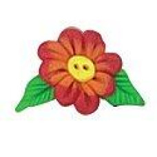 SB032 Button (ґудзик) - Fuchsia Orange Flower Stoney Creek