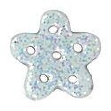 SB035S Stoney Creek Ґудзик Button - Blue Glitter Snowflake, Small
