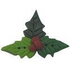 SB036 Stoney Creek Ґудзик Button - Tri Color Holly