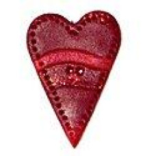 SB040XXL Button (ґудзик) - Extra Extra Large Marbled Folk Heart Stoney Creek