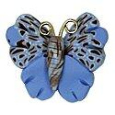 SB041 Button (ґудзик) - Speckled Blue Butterfly - Stoney Creek