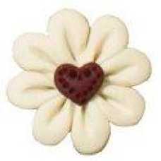 SB042 Button (ґудзик) - Daisy w/Heart Stoney Creek