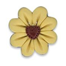 SB042PGDL Button (ґудзик) - Pale Gold Daisy w/Heart, Large Stoney Creek