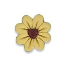 SB042PGDM Button (ґудзик) - Pale Gold Daisy w/Heart, Medium Stoney Creek