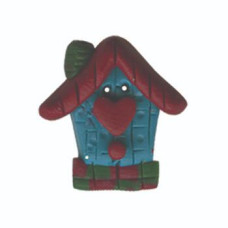 SB052M Button (ґудзик) - Blue Birdhouse - Stoney Creek