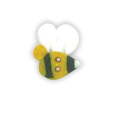 SB055ML Button (ґудзик) - Left-Facing Honey Bee, Medium Stoney Creek