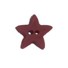 SB060DRSM Button (ґудзик) - Dark Red Star, Small/Medium Stoney Creek