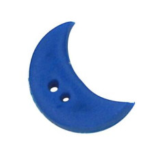 SB061EBM Button (ґудзик) - Electric Blue Crescent Moon, Medium Stoney Creek