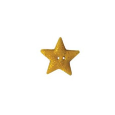 SB062GDM Button (ґудзик) - Gold Glitter Star, Medium Stoney Creek