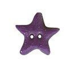 SB072PLM Button (ґудзик) - Purple Pulled Star, Medium - Stoney Creek