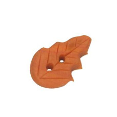 SB074ORM Button (ґудзик) - Orange Leaf with Jagged Edge, Medium Stoney Creek