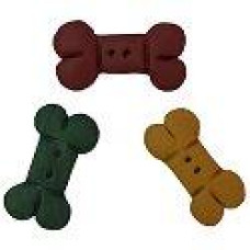 SB077 Button (ґудзик) - Dog Bone Flat (Set of 3) Stoney Creek