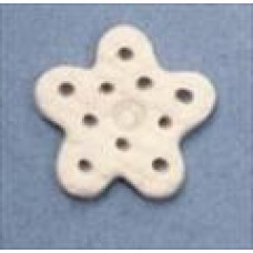 SB080M Stoney Creek Ґудзик Button - White Glitter Snowflake, Medium