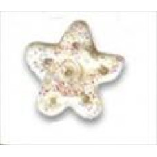 SB080WGM Stoney Creek Ґудзик Button - White Glitter Snowflake, Medium