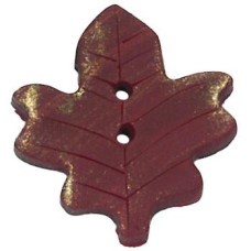 SB087BD Button (ґудзик) - Bordeaux Maple Leaf - Stoney Creek